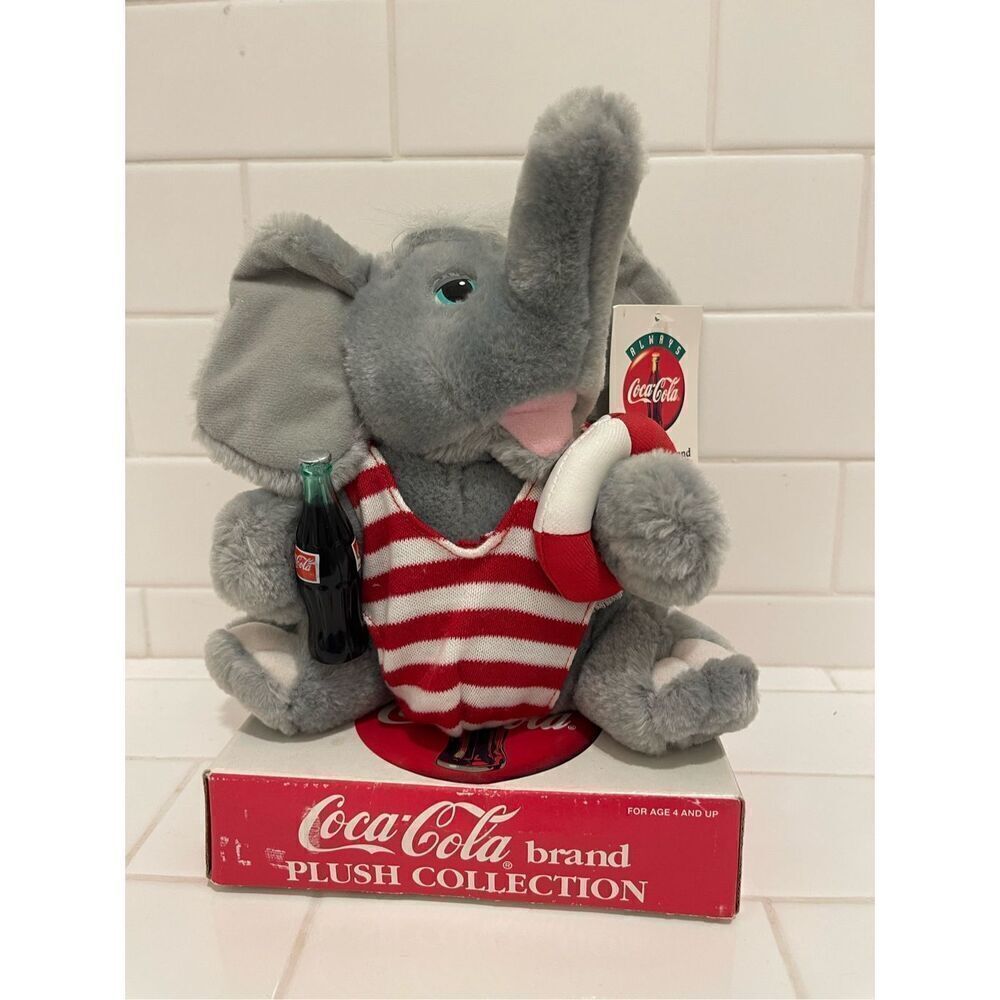 Vintage Coca Cola Plush Elephant